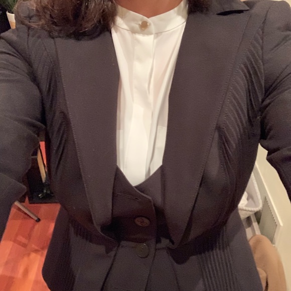 Bebe black tuxedo-inspired blazer - Picture 2 of 7